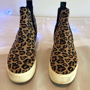 Steve Madden 7.5M Leopard print high top wedge shoes -  Pre-owned